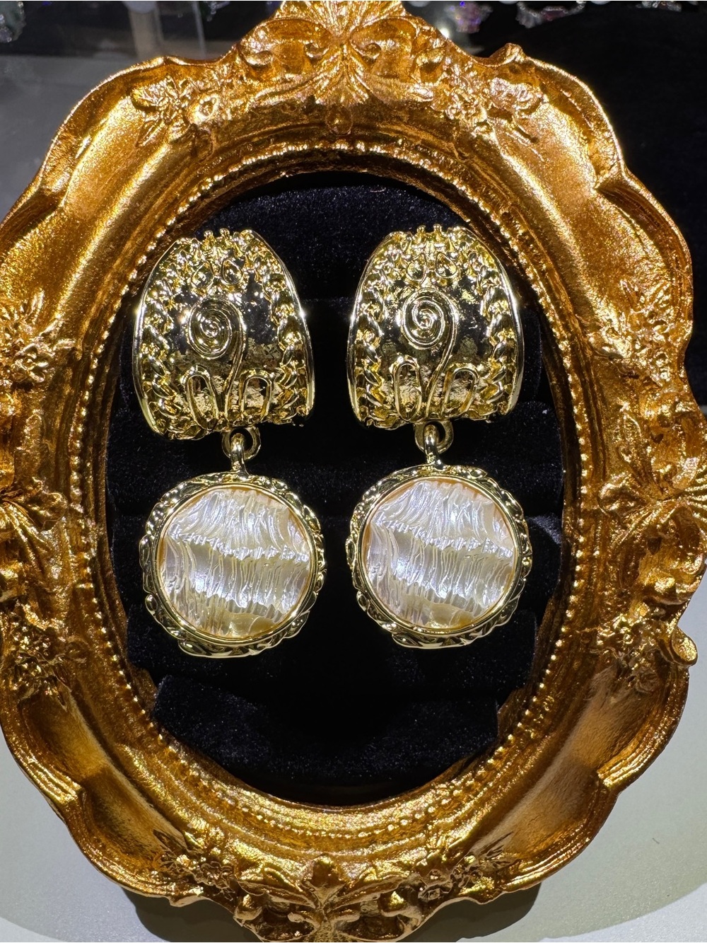 S925 Posts-Gold-Tone Pearl Drop Earrings - Elegant Women's Jewelry